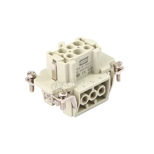 6 Pin 16A 500V Conector Heavy Duty Inserție mamă