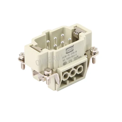 6 pini 16A 500V conector tată inserție